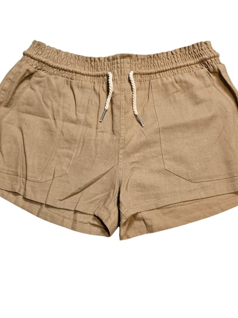 Love Tree Linen Blend Tan Shorts L NWT